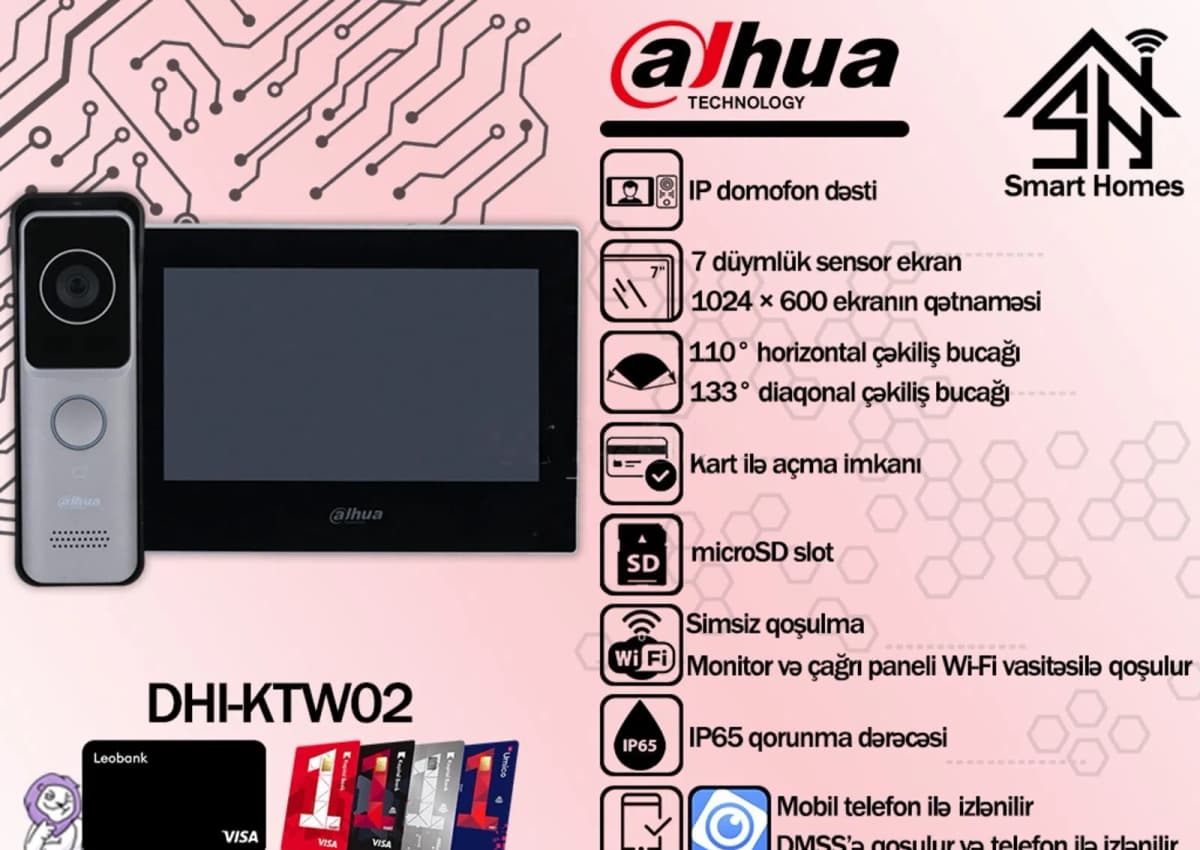 Domofon dəsti Dahua DHI-KTW02