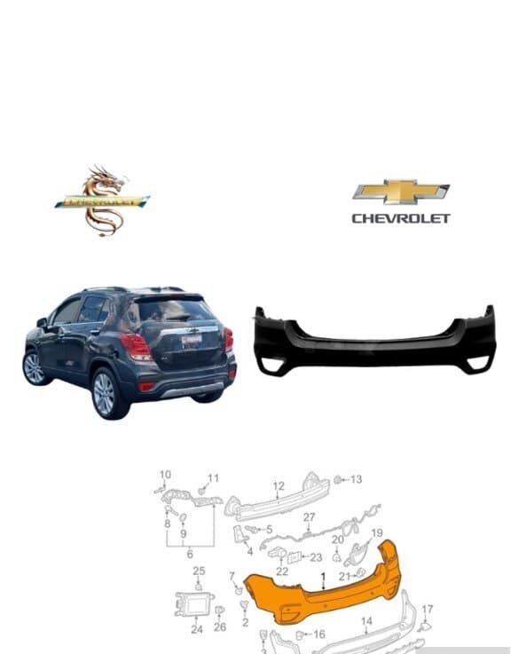 Arxa bufer üstü Chevrolet Trax 2014-2015