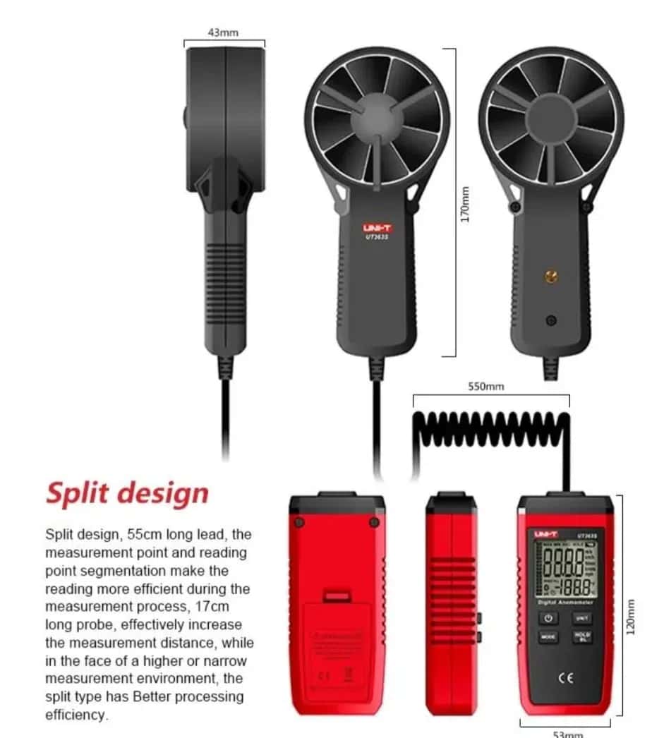 Digital Anemometer UNI-T UT363S - Tenderyard