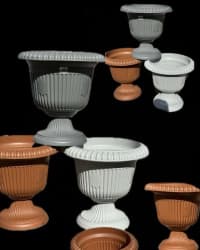Ayaqlı Dekorativ Plastik Dibçək — şəkil 2