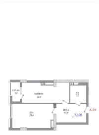 2 otaqlı mənzil 72 m² satılır — şəkil 7