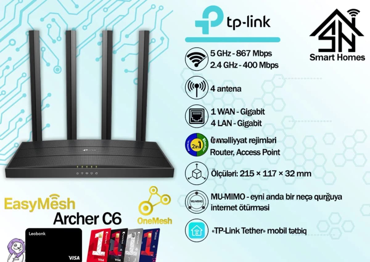 Router TP-Link Archer C6 V4 Gigabit MU-MIMO