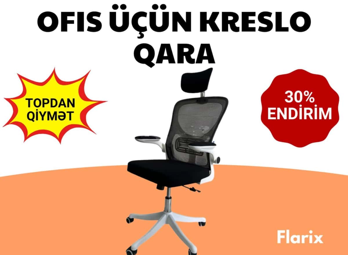Qara rəng, Ofis üçün kreslo - Tenderyard