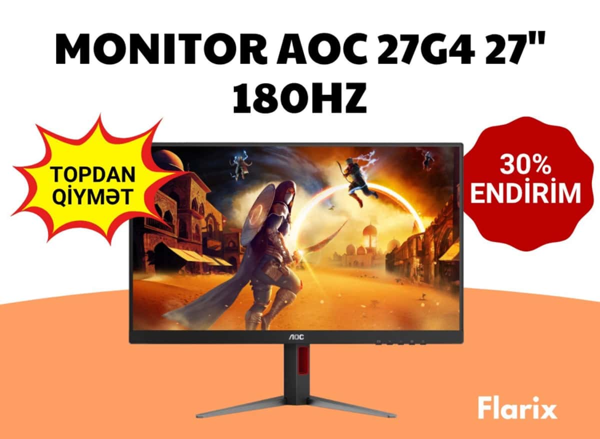 Monitor AOC 27G4 27" 180Hz - Tenderyard