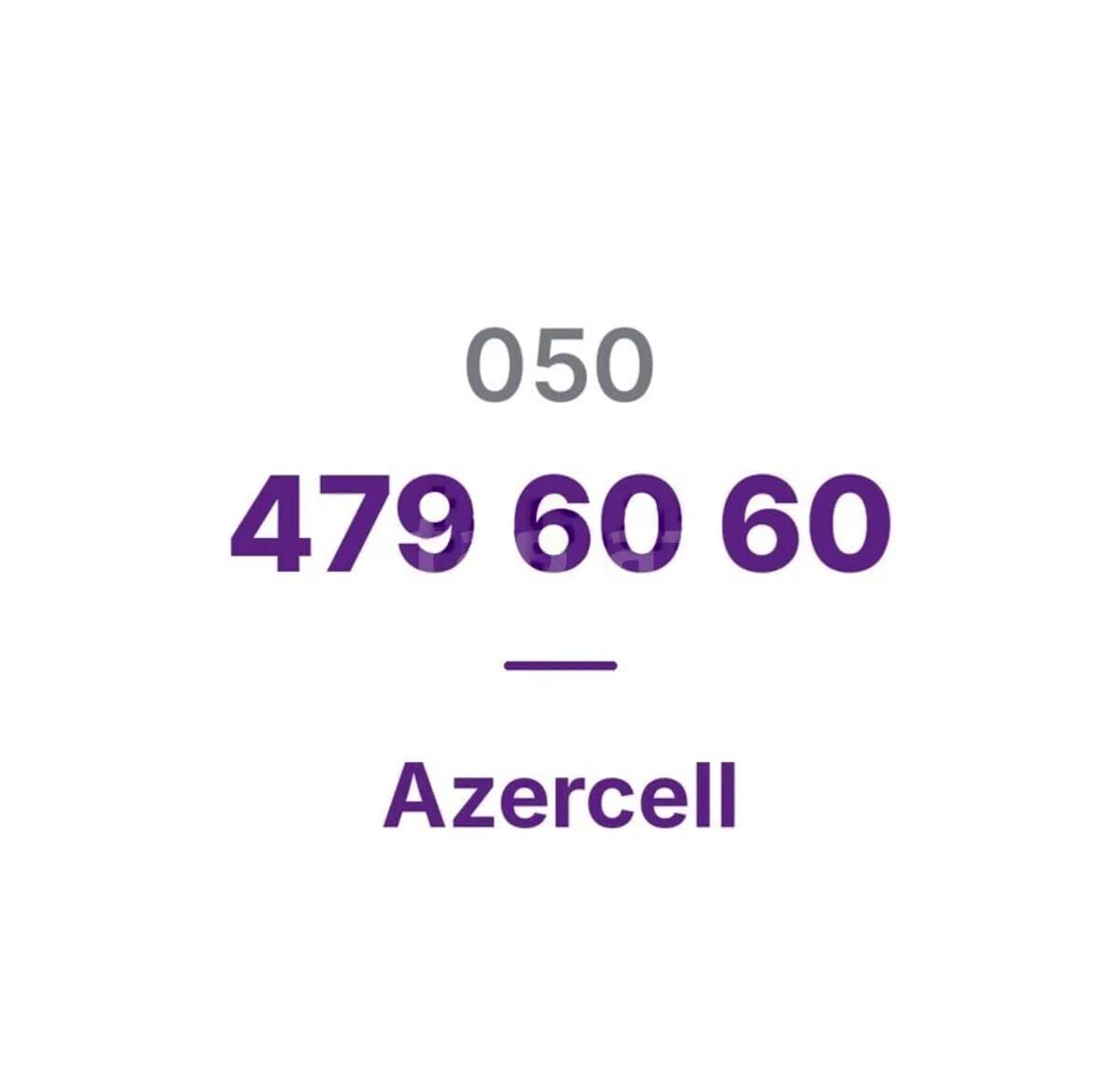 Azercell nömrə (050) 479-60-60