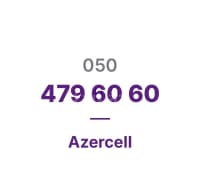 Azercell nömrə (050) 479-60-60 — şəkil 1
