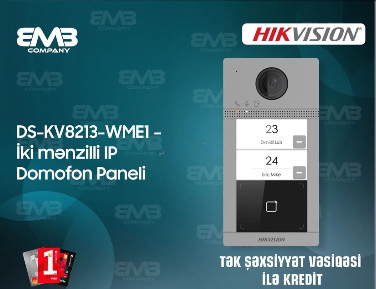IP domofon çağırış paneli Hikvision DS-KV8113-WME1