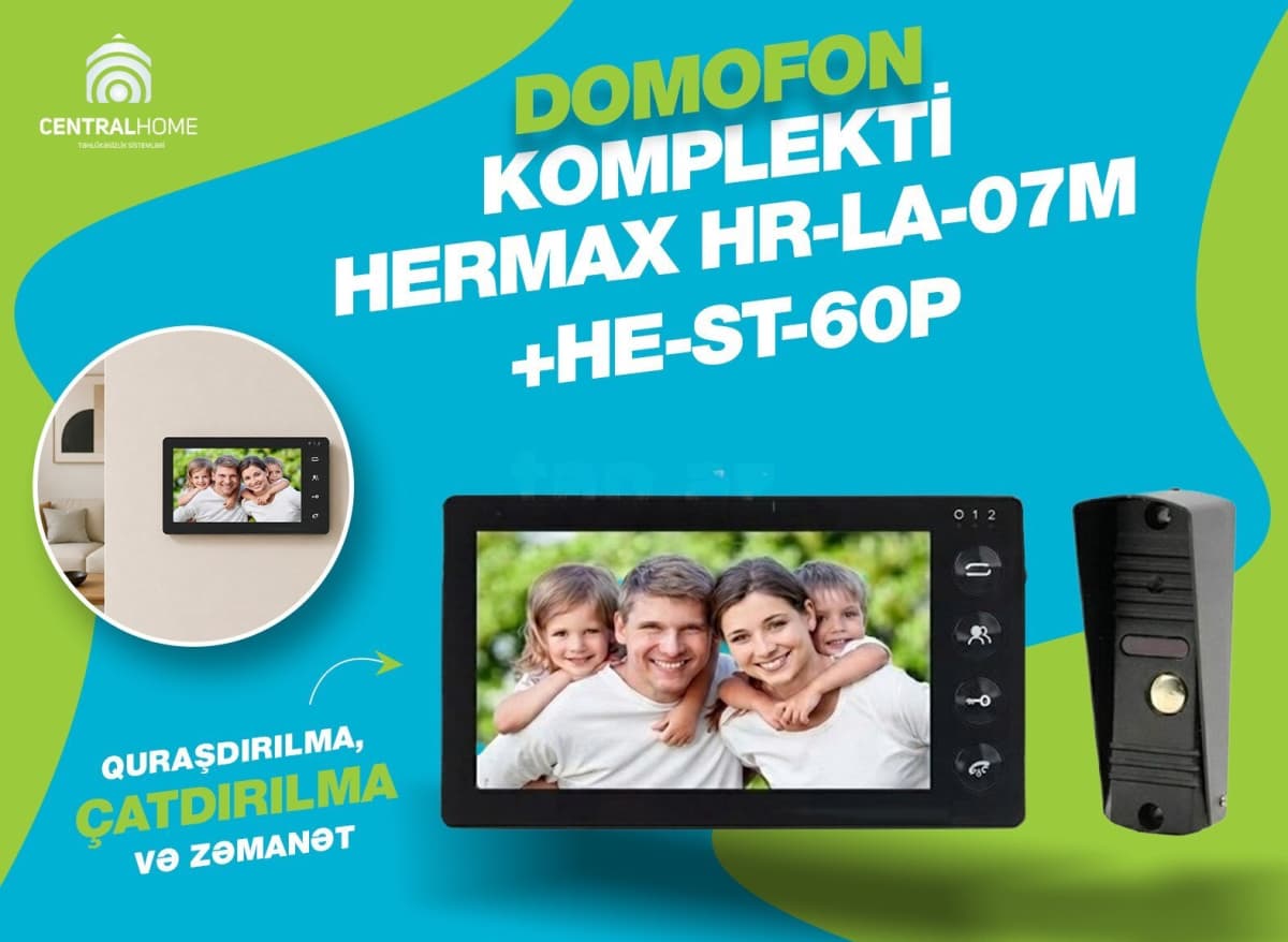 Domofon komplekti Hermax HR-LA-07M + HE-ST-60P