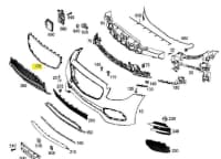 Radiator barmaqlığı xromu Mercedes W213 — şəkil 3