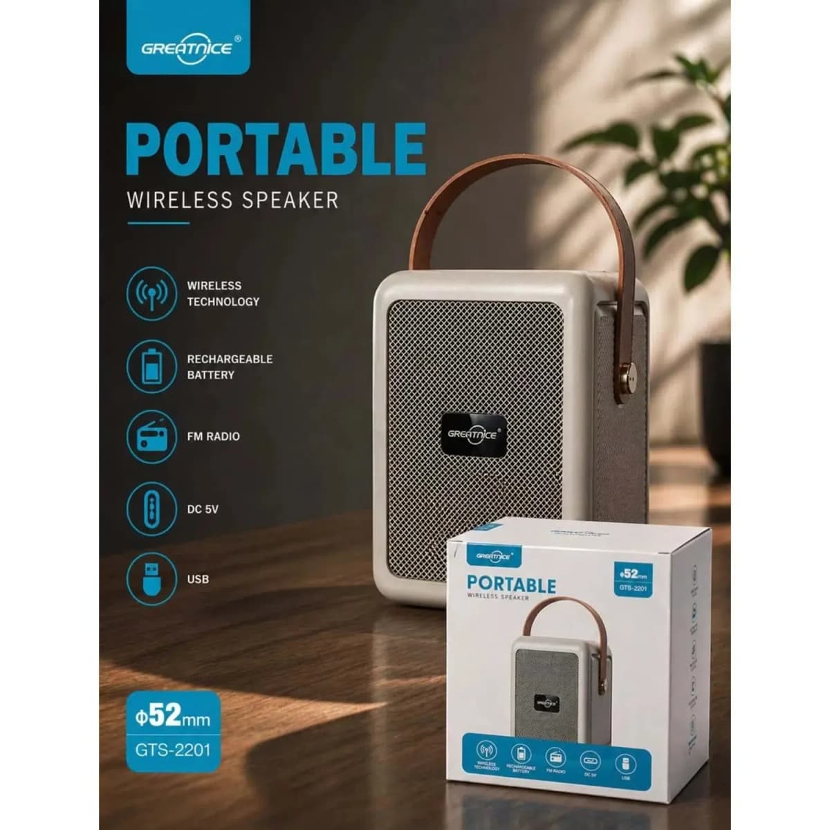 Portativ dinamik Greatnice GTS-2201 White
