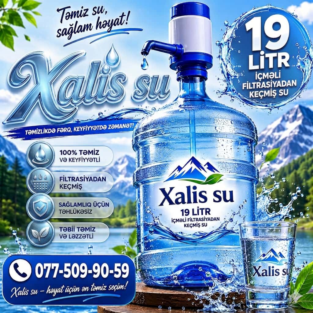 Xalis Su 19 Litr - İçməli Su Sifarişi - Tenderyard