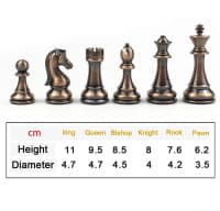 Metal Şahmat Dəsti 53x53 sm — şəkil 3