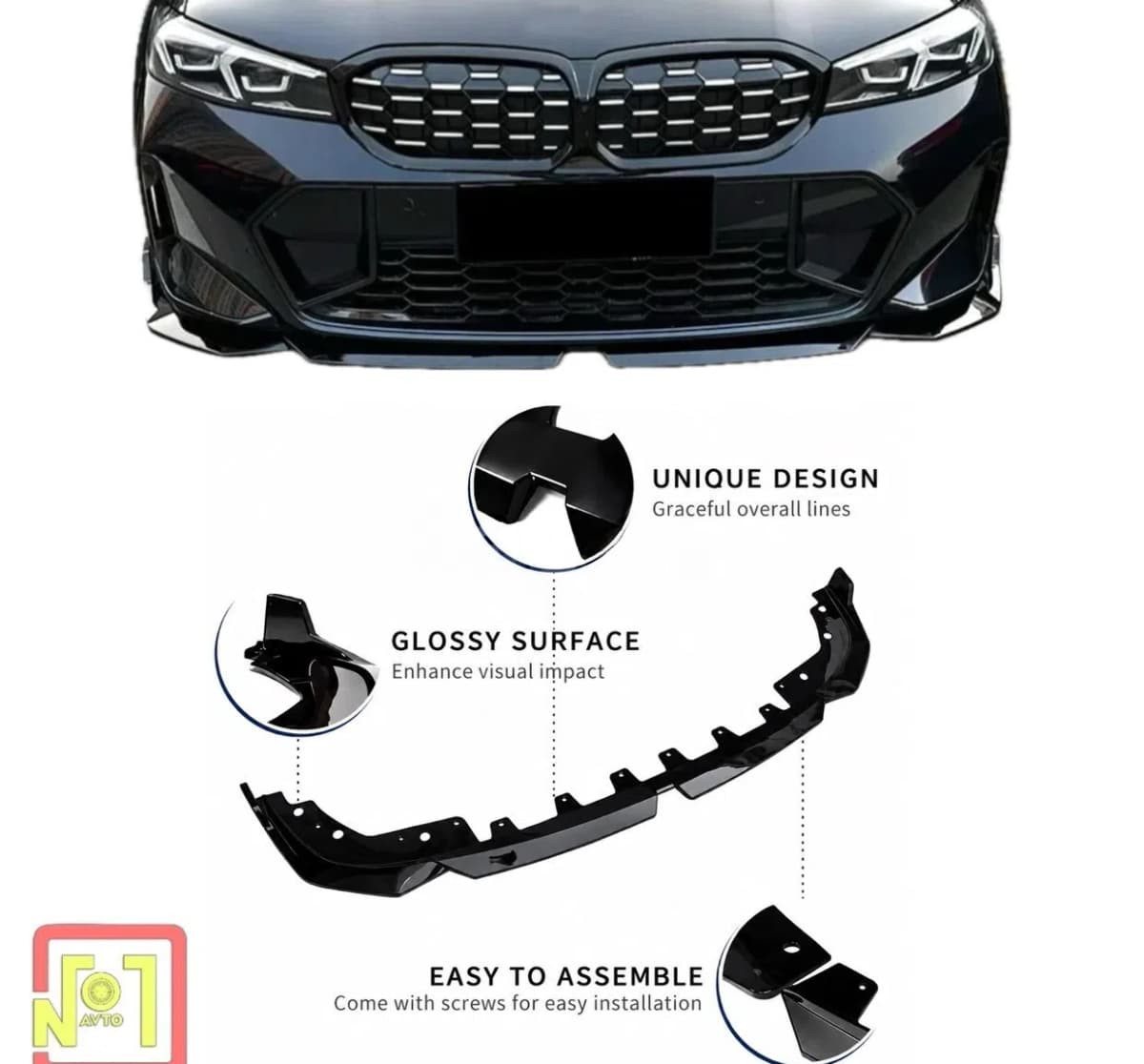 Ön lip BMW G28 Gloss Black