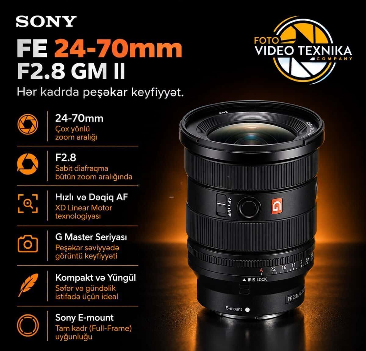 Lens Sony FE 24-70mm f2.8 GM II - Tenderyard