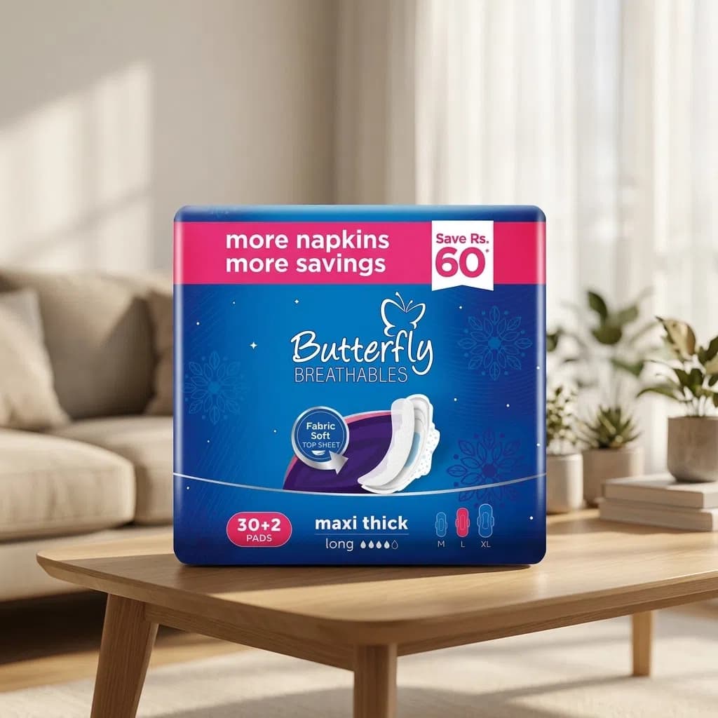 Butterfly Breathables Maxi Thick L Gigiyenik Bez, 32 ədəd