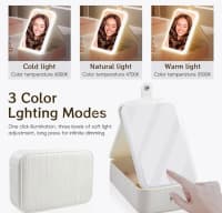 Kosmetik orqanayzer LED işıqlı güzgü ilə — şəkil 5