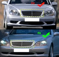 Radiator barmaqlığı Mercedes W220 — şəkil 3