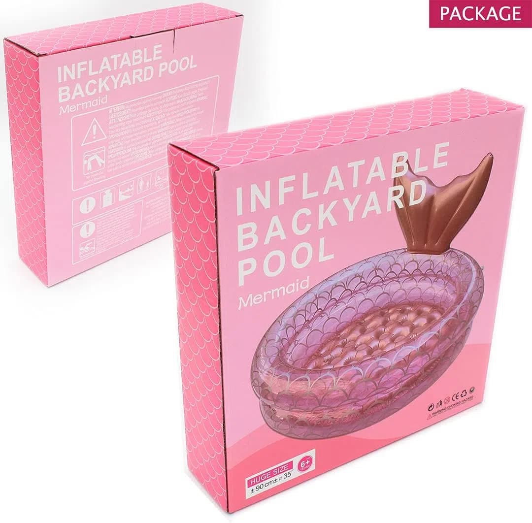 Şişmə hovuz Mermaid 90x25 sm, çəhrayı