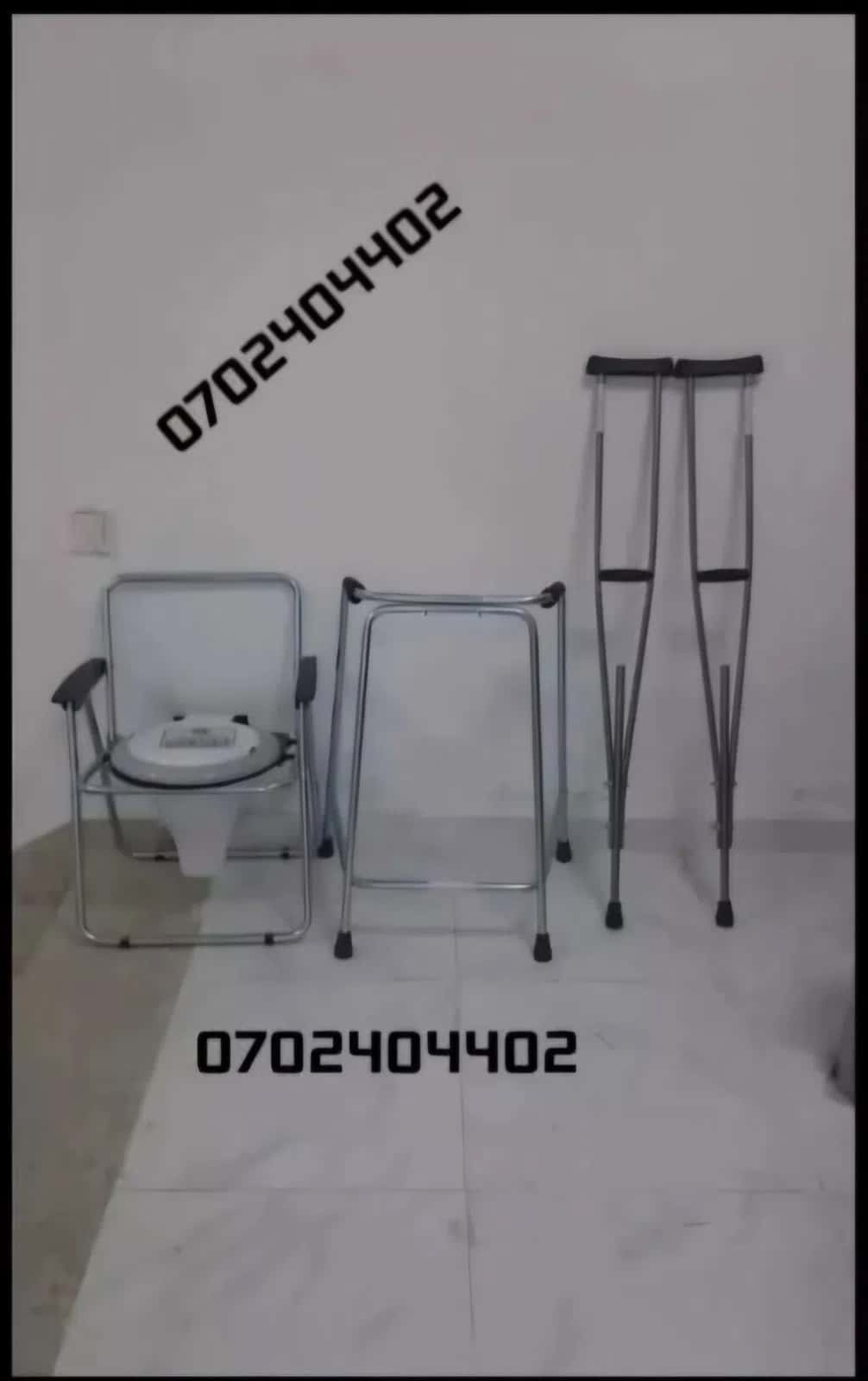 Sanitary chair, walker, and underarm crutches for patients - Tenderyard