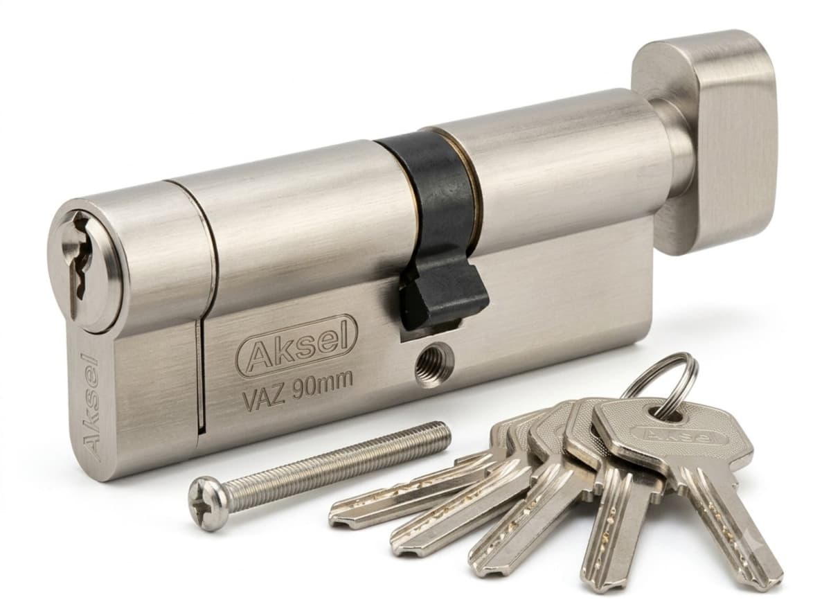 Qapı silindri Aksel 90mm düyməli