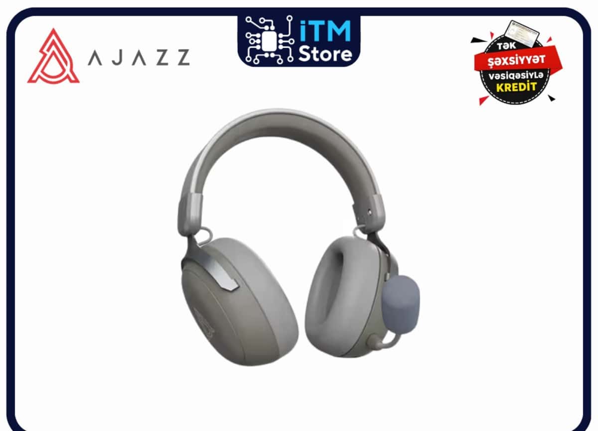 Gaming headset Ajazz AHM08 Max Gray White - Tenderyard