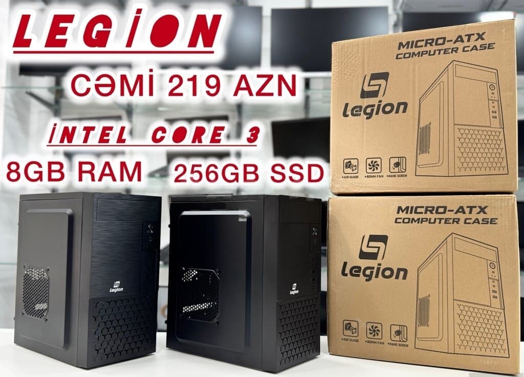 Legion Masaüstü Kompüter Intel i3 8GB RAM 240GB SSD