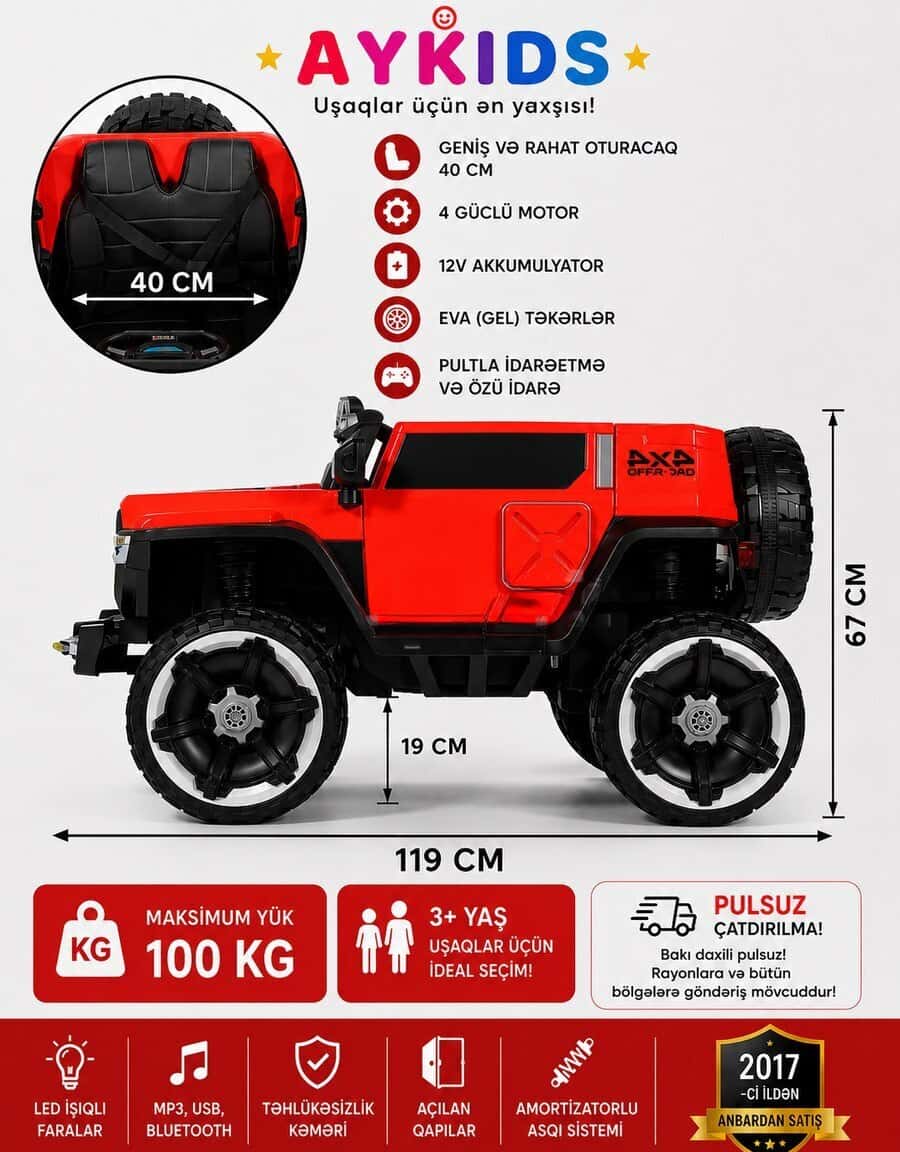 Uşaq avtomobili Jeep Wrangler 4WD - Tenderyard