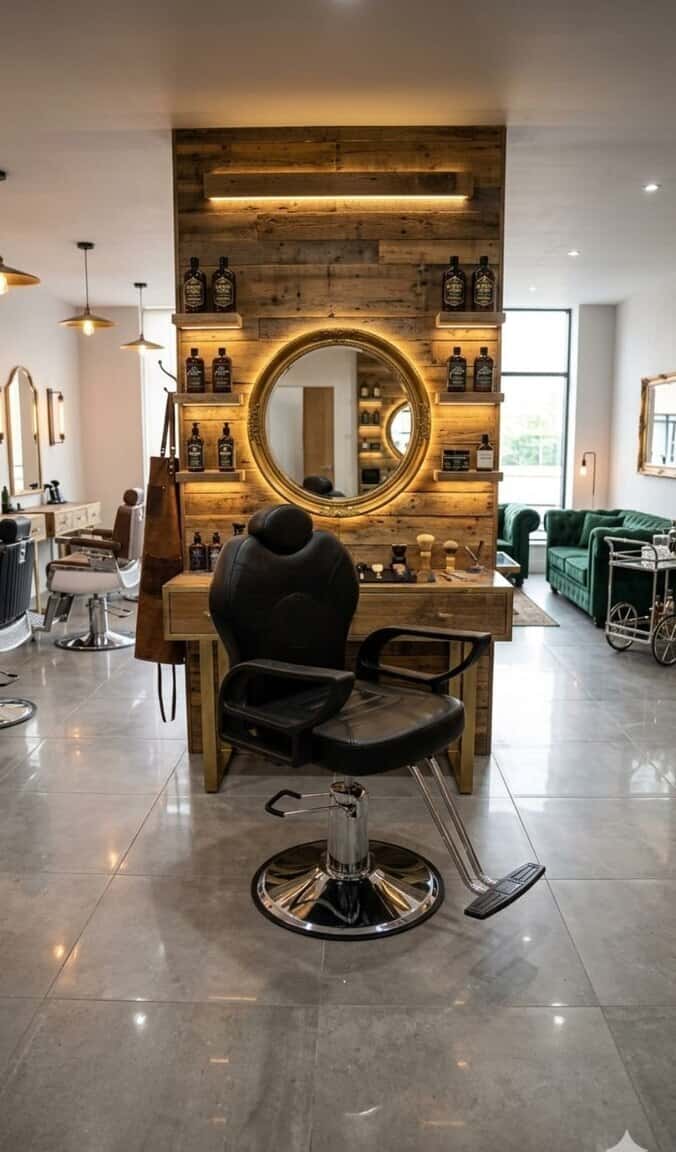 Barber chair, for professional salon - Tenderyard