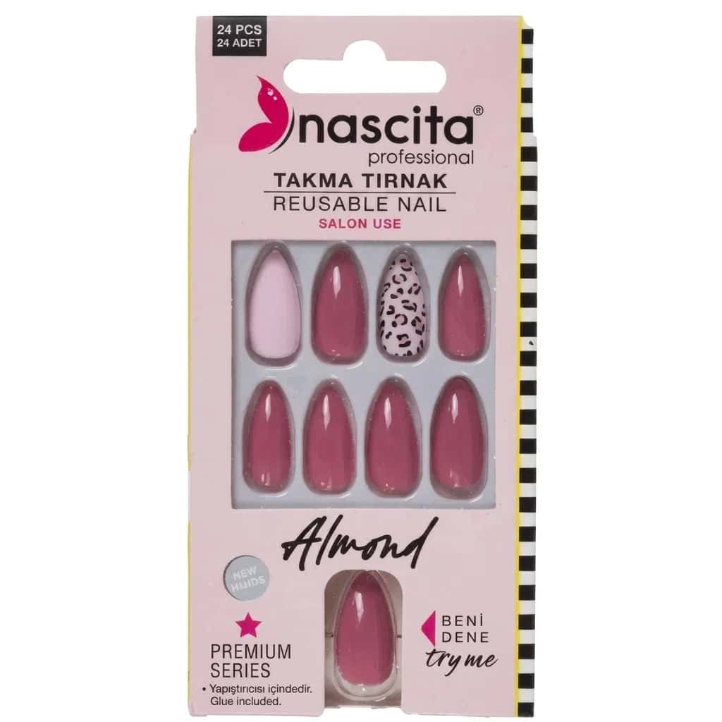 Nascita Almond Beige Artificial Nails (24 pieces) - Tenderyard