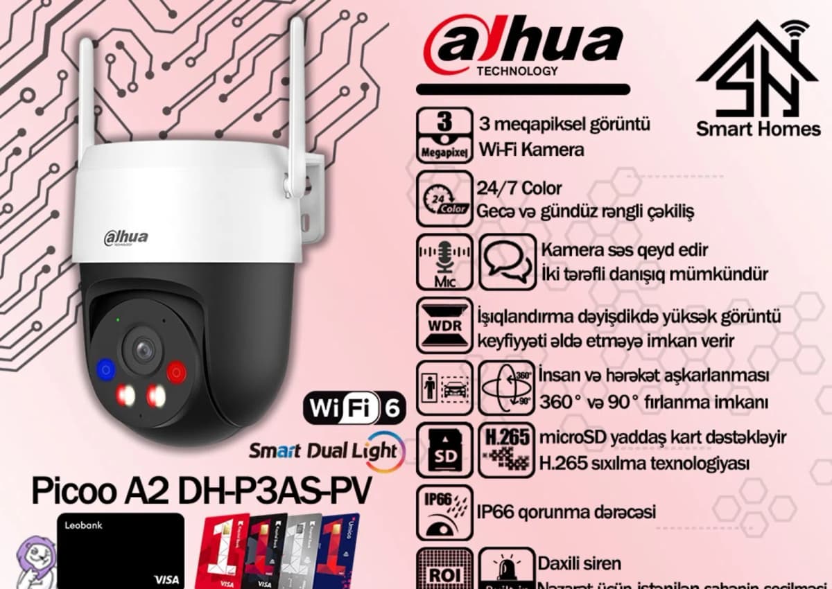 Wi-Fi kamera Dahua Picoo A2 DH-P3AS-PV 3MP
