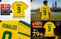 Braziliya Ronaldo Nazario 9 Retro Futbol Forması — şəkil 10