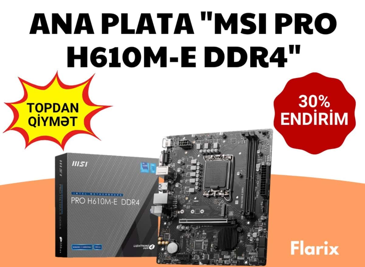 MSI PRO H610M-E DDR4 Motherboard - Tenderyard