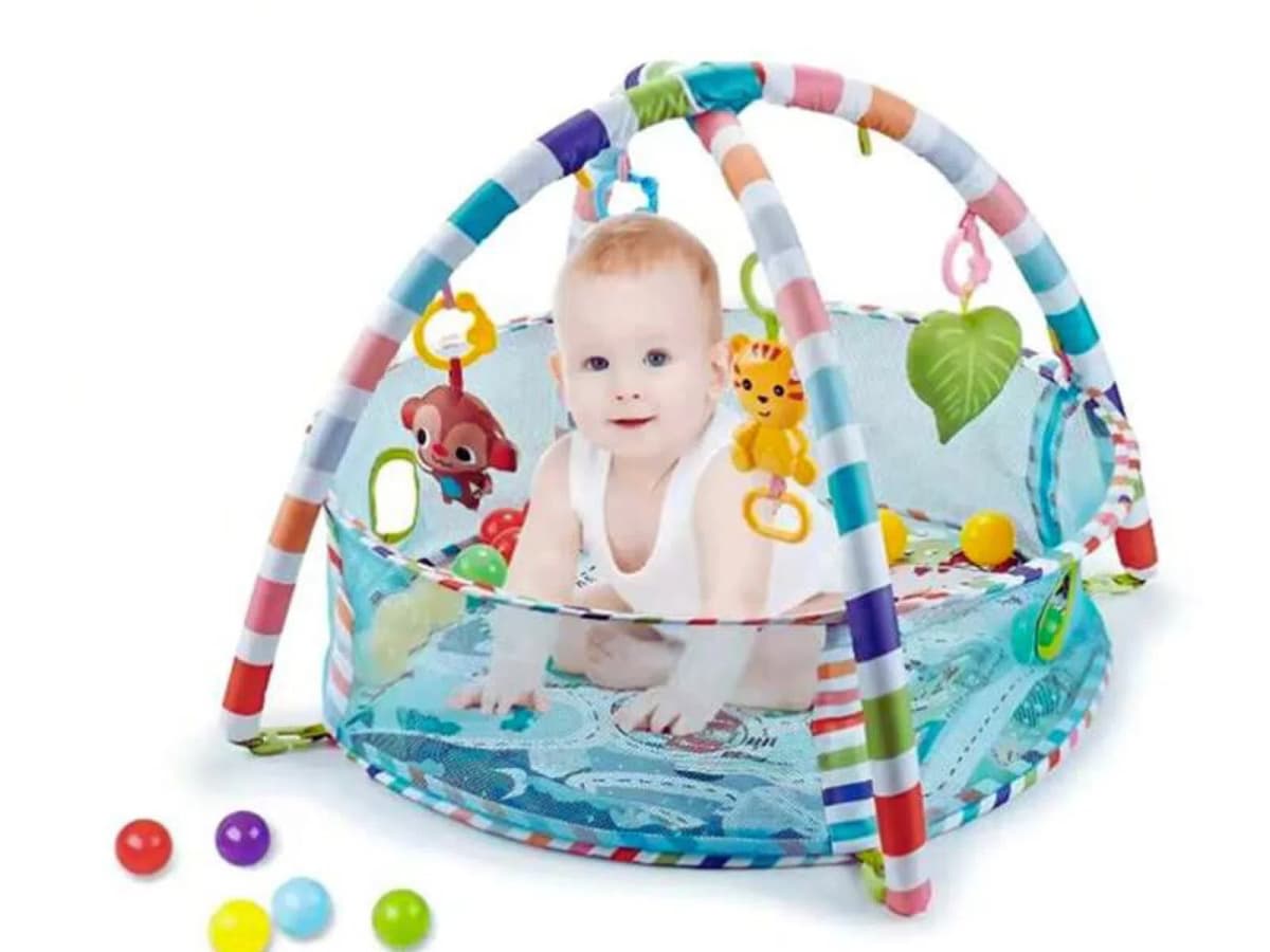 Uşaq oyun xalçası Playspace Play Gym and Ball Pit, Mavi