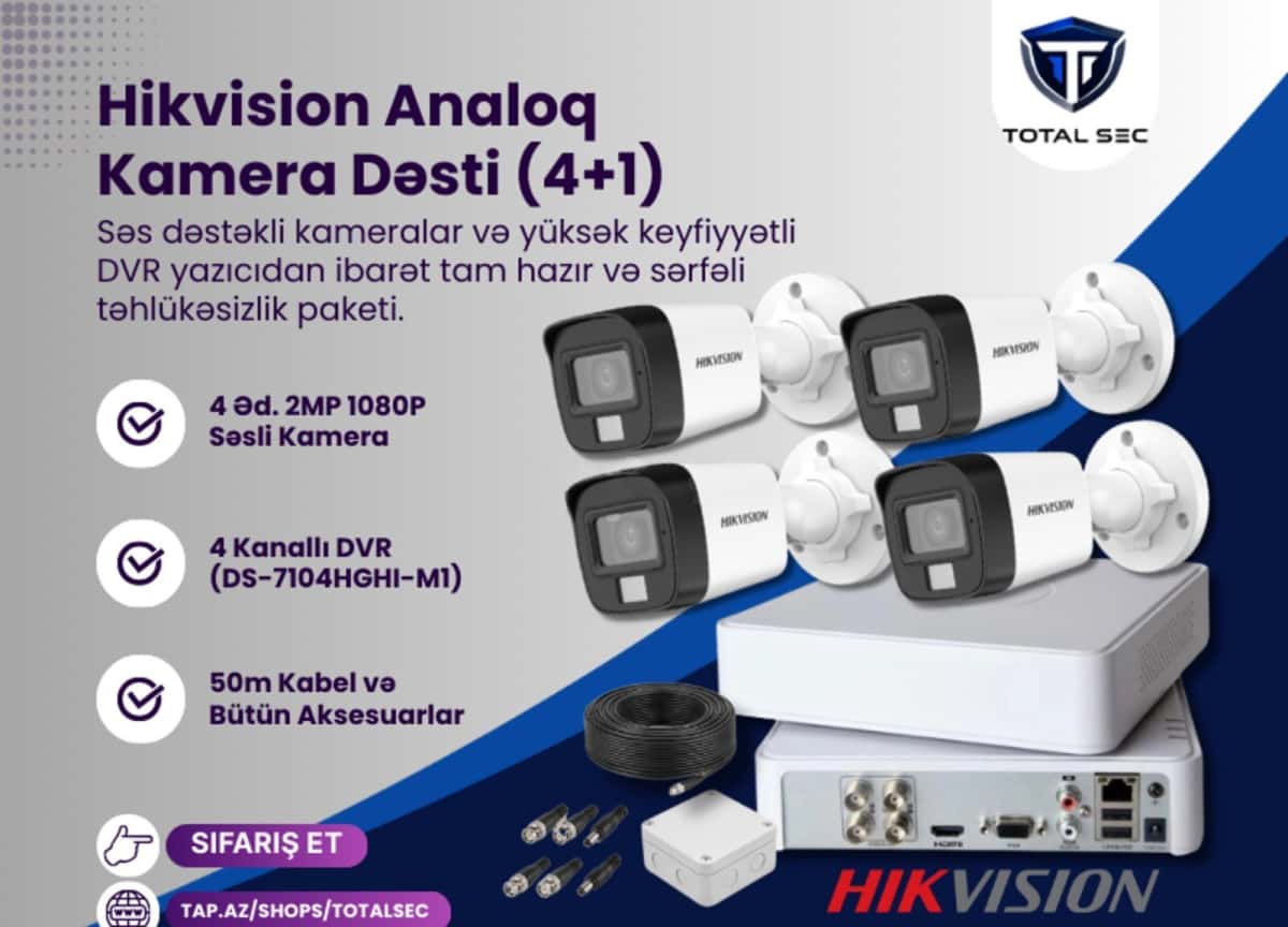 Camera kit Hikvision DS-2CE16D0T-LPFS 2MP with audio - Tenderyard