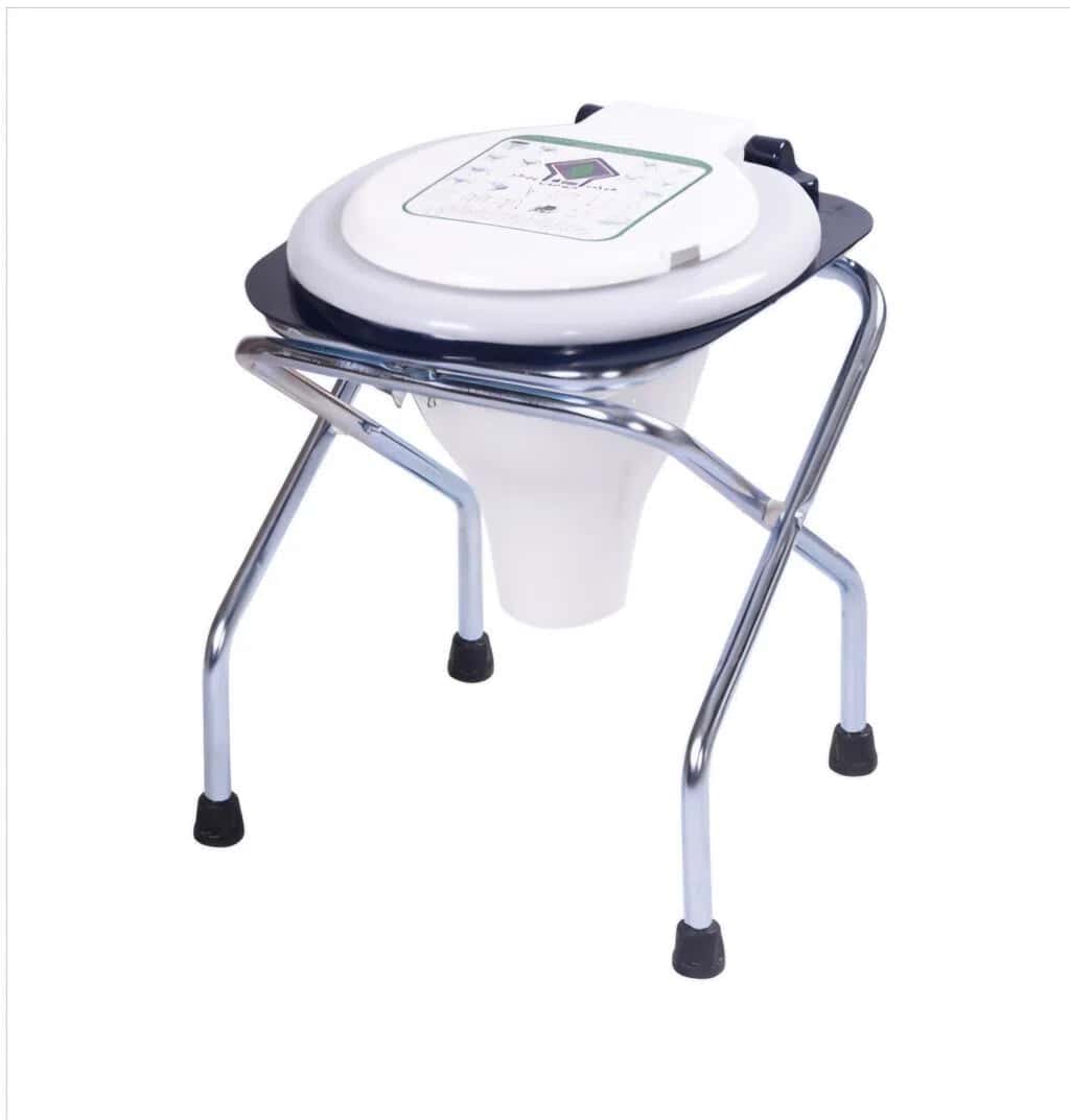 Foldable sanitary toilet chair for disabled and patients - Tenderyard