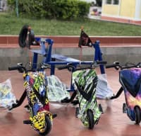 Uniseks uşaq skuteri, Elektrik skuter, Qara rəng — şəkil 9