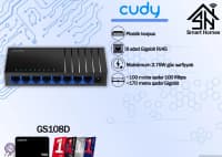 Şəbəkə kommutatoru Cudy GS108D 8-port Gigabit — şəkil 2