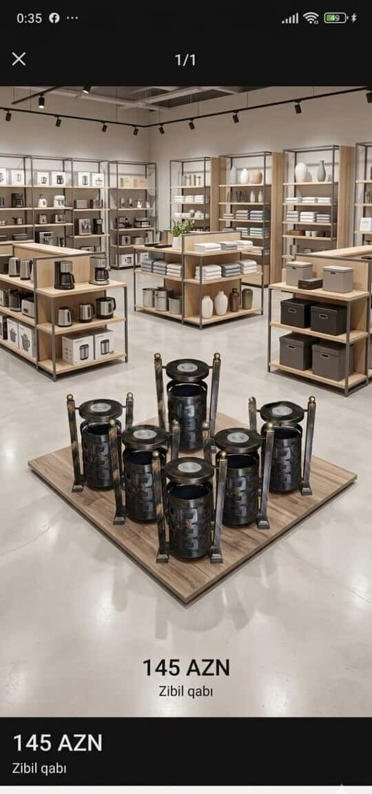 Metal trash bin, decorative design - Tenderyard