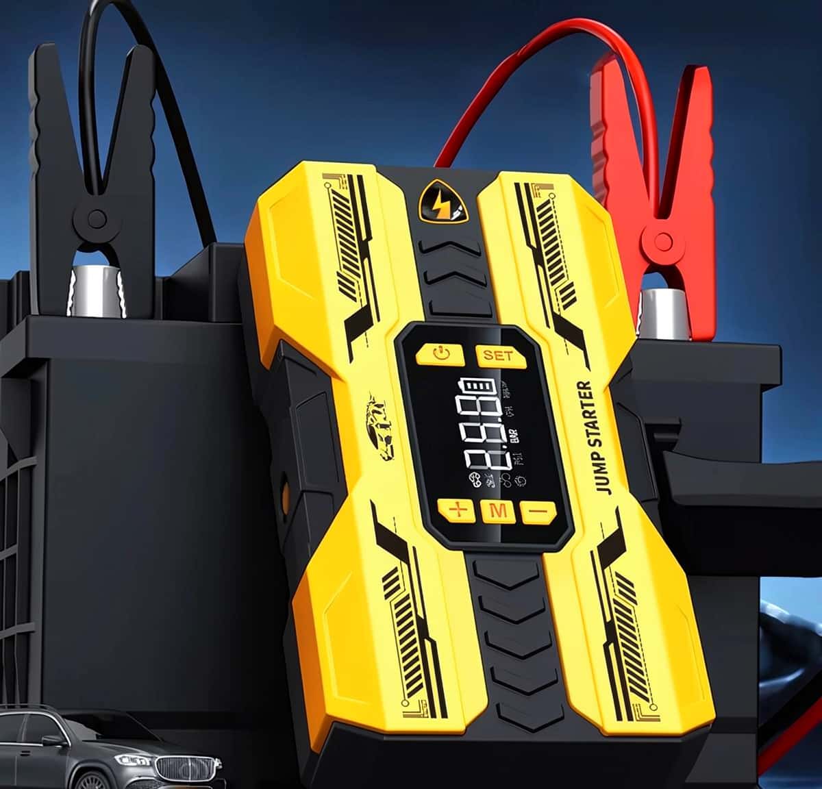 Çoxfunksiyalı Avtomobil Jump Starter, Nasos və Powerbank - Tenderyard