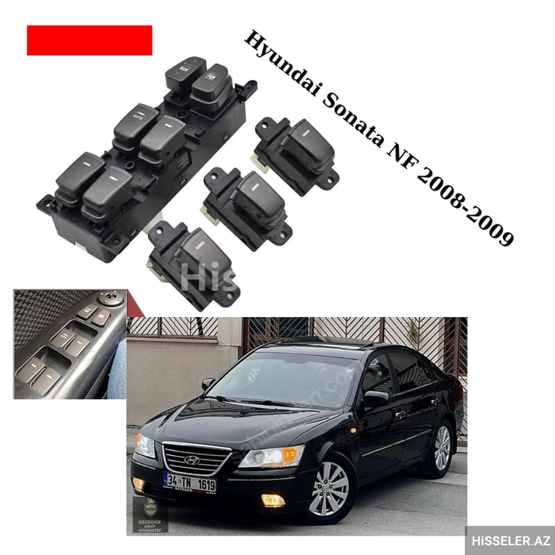 Şüşə qaldıran düymə bloku Hyundai Sonata 2008