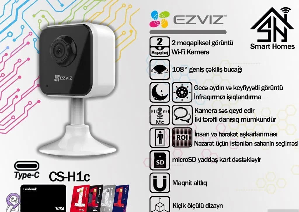 Wi-Fi kamera Ezviz CS-H1C