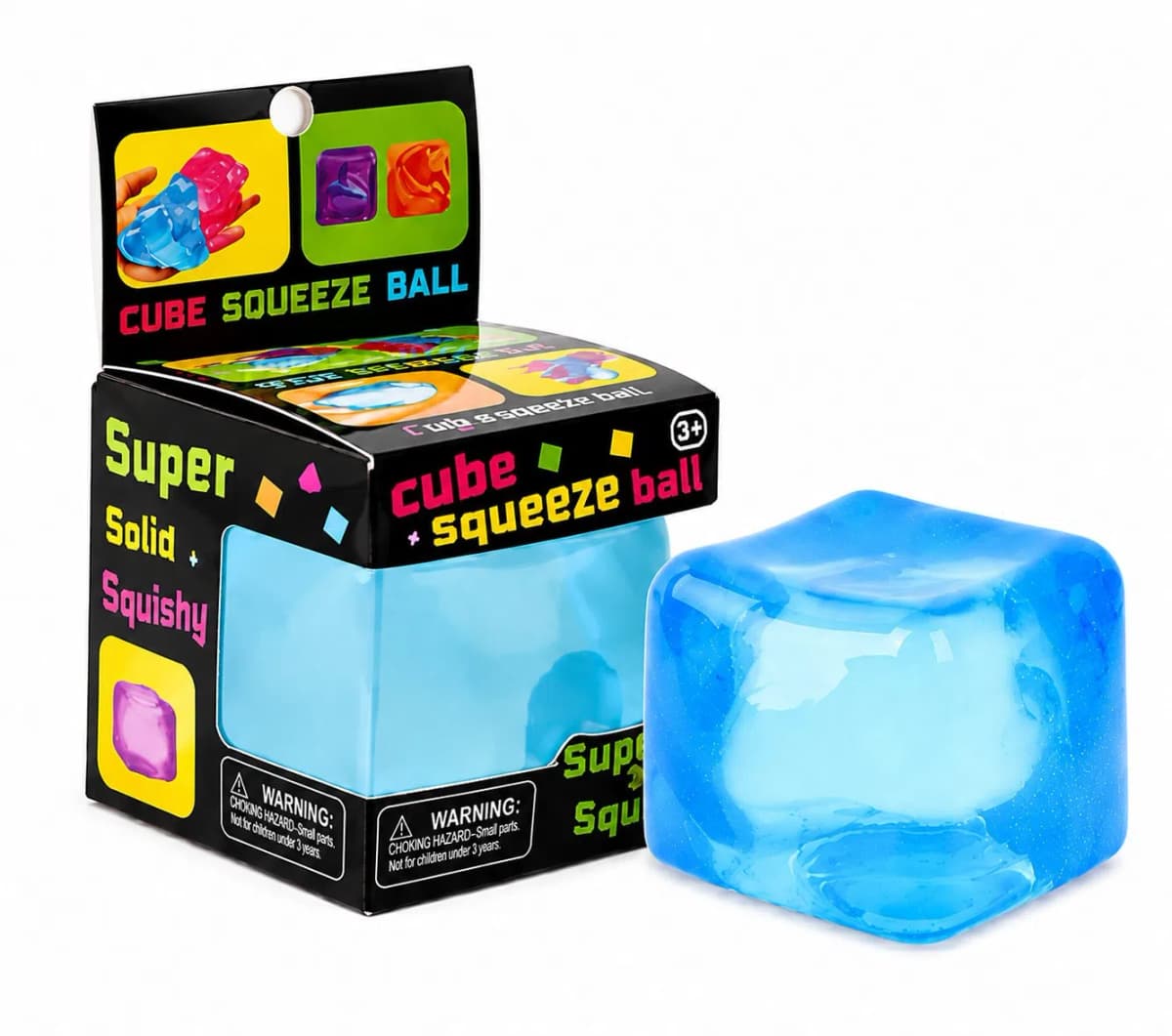 Antistress oyuncaq Nee Doh Cube, mavi, silikon