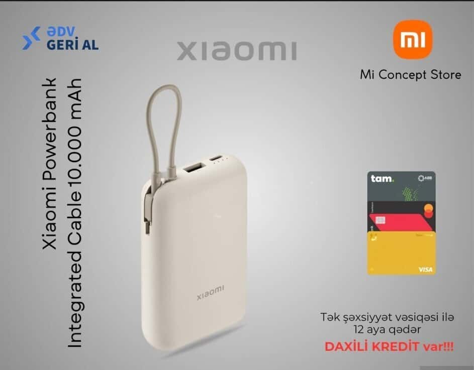10,000 mAh power bank, Beige color - Tenderyard