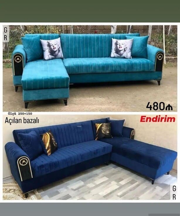 Künc divan, Qarışıq rəng