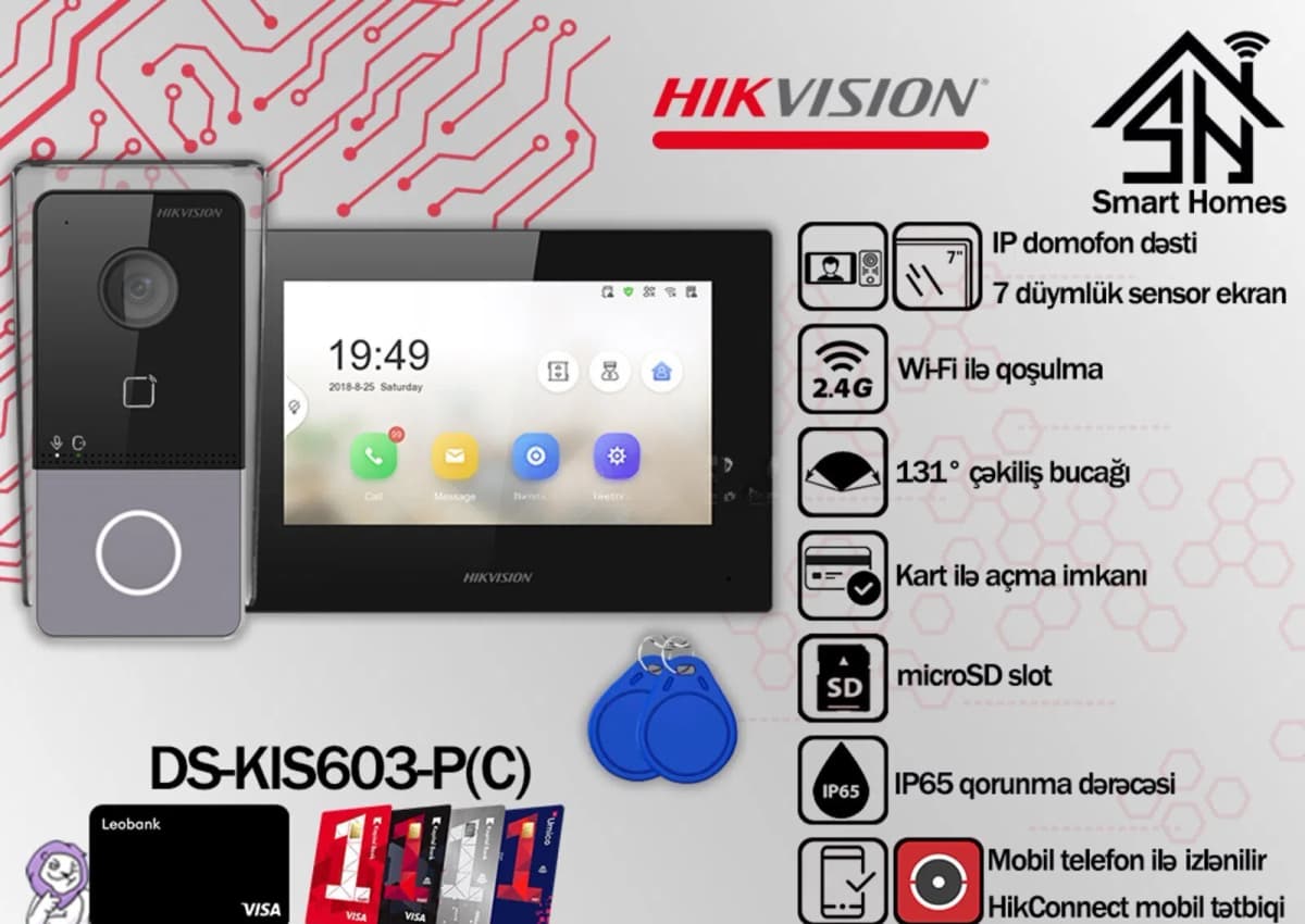 IP domofon dəsti Hikvision DS-KIS603-P