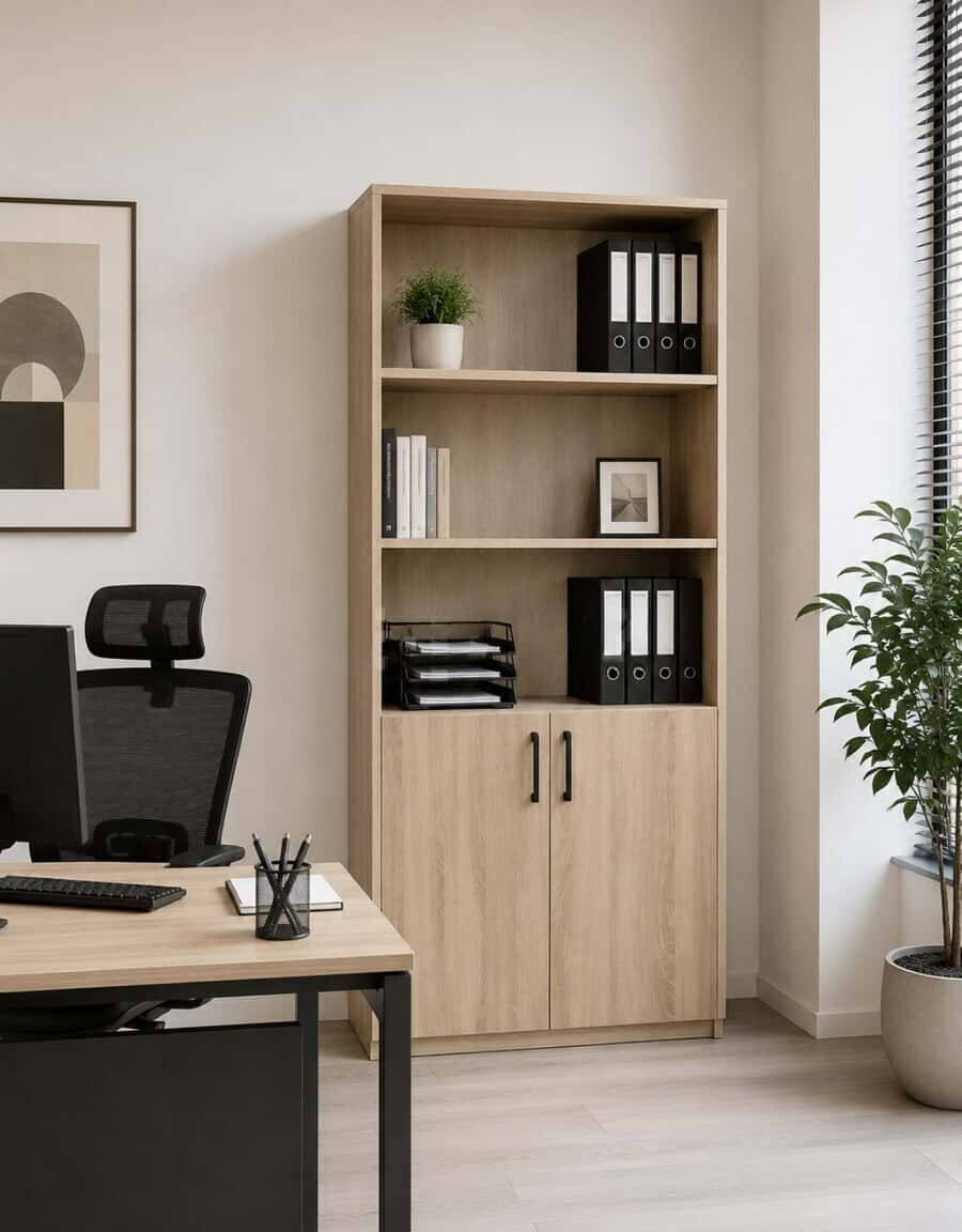 Ofis dolabı İki qapılı, Qəhvəyi rəng - Tenderyard