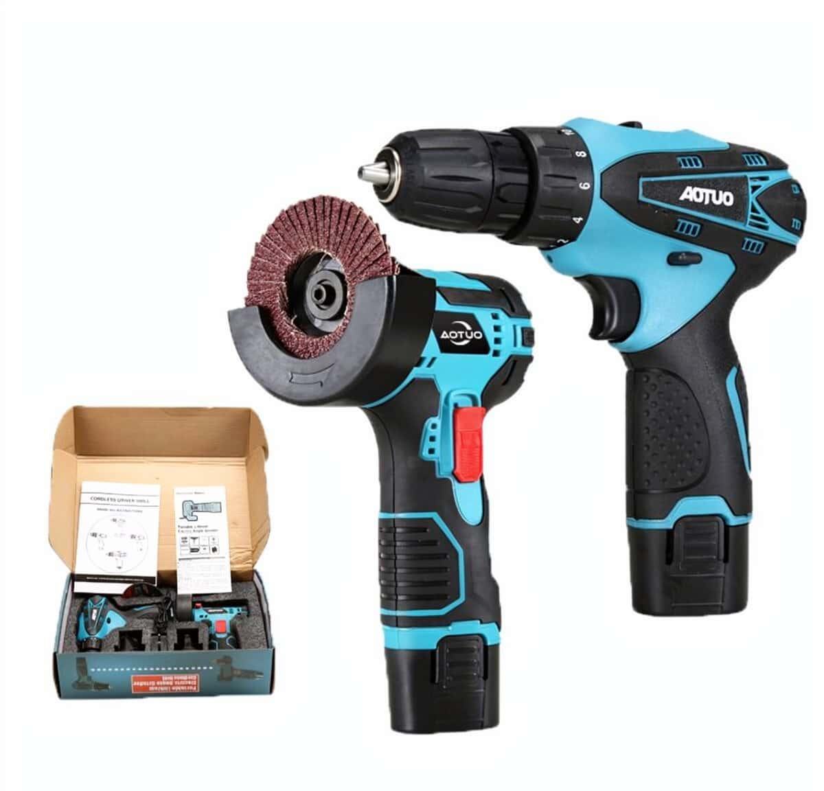 Cordless Drill and Angle Grinder Set - Tenderyard