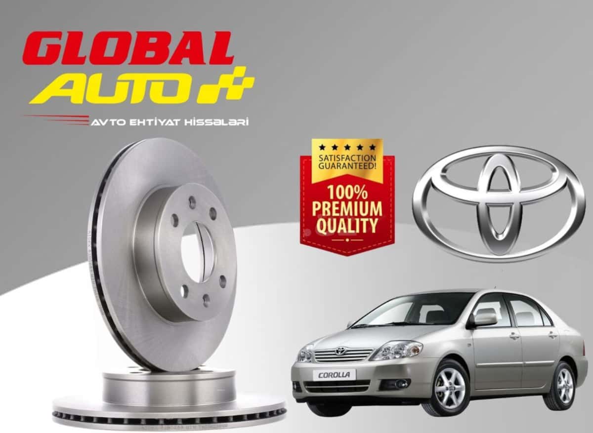 Brake disc Toyota Corolla 2002-2007 - Tenderyard