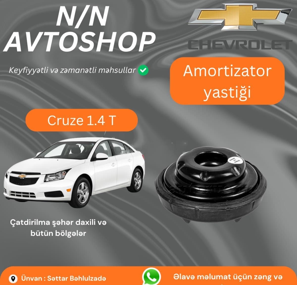 Amortizator yastığı Chevrolet Cruze (2010-2015)