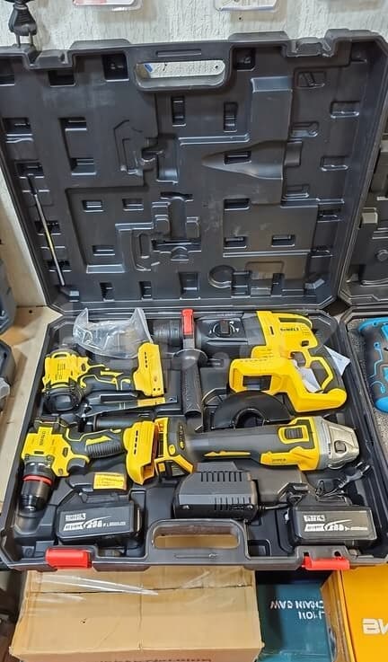 4-lü Elektrikli Alət Dəsti (Laqunda, Drel, Perforator)